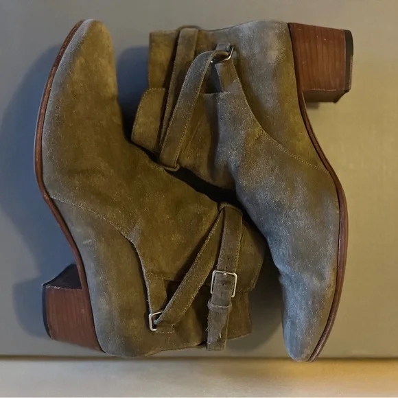 YSL Saint Laurent Blake Jodhpur Suede Bootie in Kaki Beige Suede 41.5 US 10.5🔥🔥🔥 - Picture 5 of 14